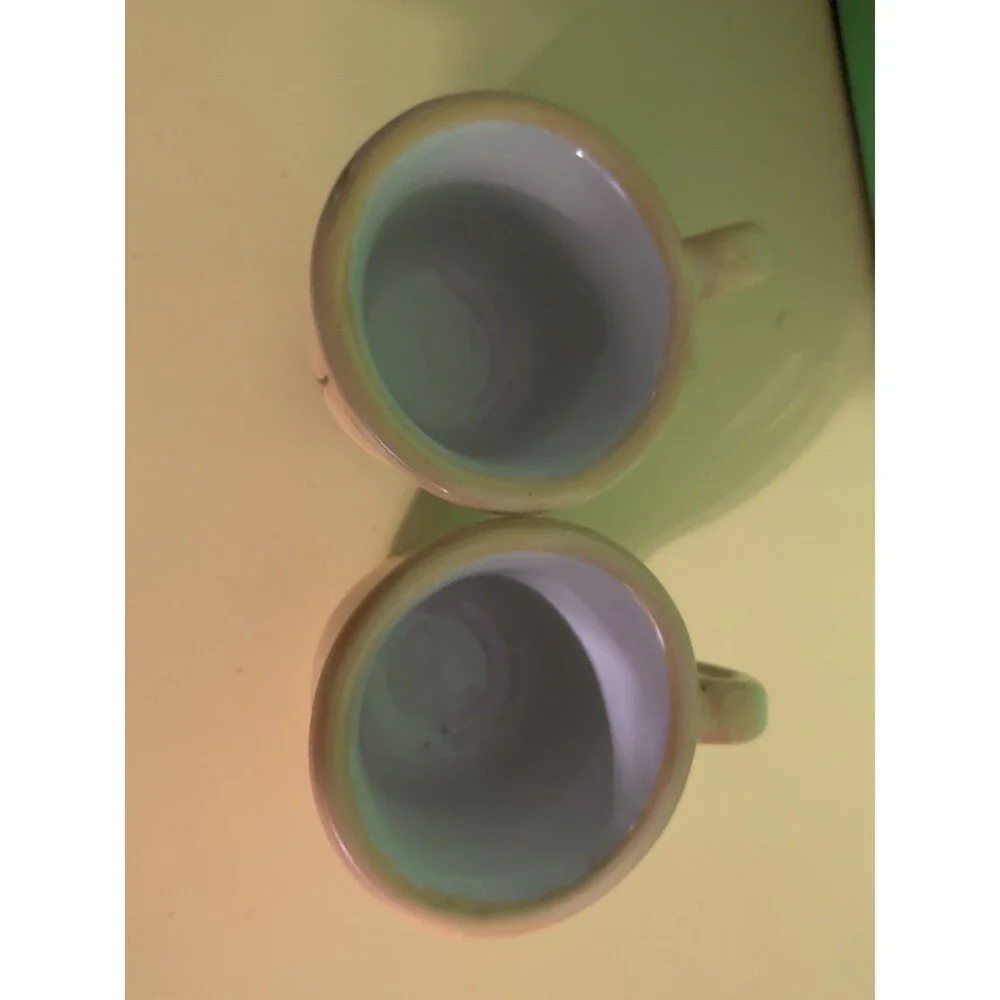 espresso cups set of 4 Vietri Lemon Blue Mediterranean Style Made In Italy